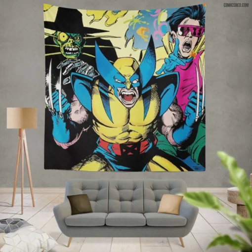 Wolverine Mutant Warrior Comic Wall Tapestry