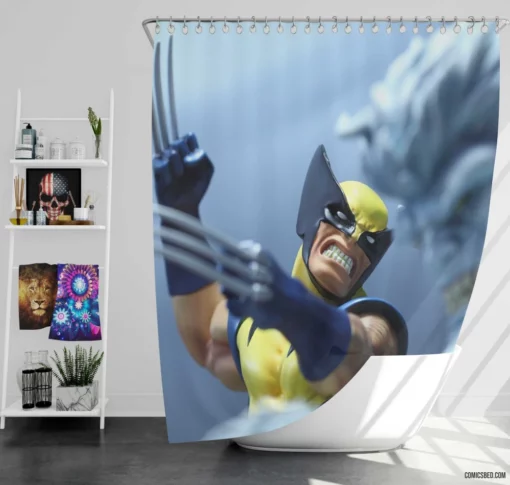 Wolverine Unleashed X-Men Warrior Comic Shower Curtain