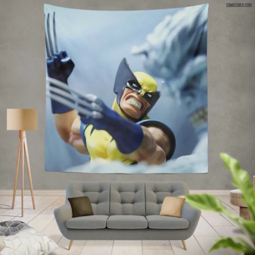 Wolverine Unleashed X-Men Warrior Comic Wall Tapestry