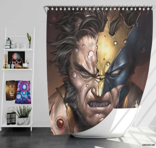 Wolverine Weapon X Marvel Weapon Comic Shower Curtain