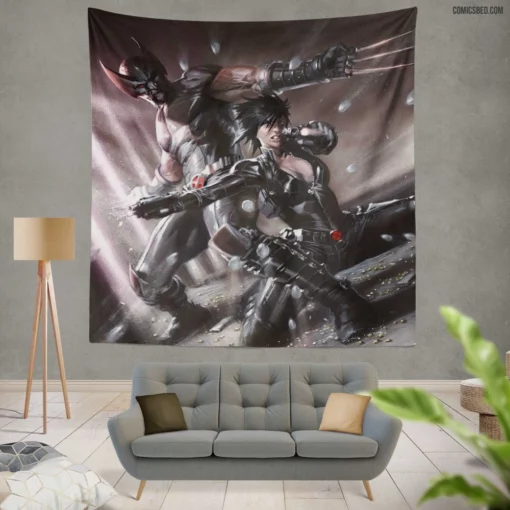 Wolverine X-23 Marvel Trio Comic Wall Tapestry