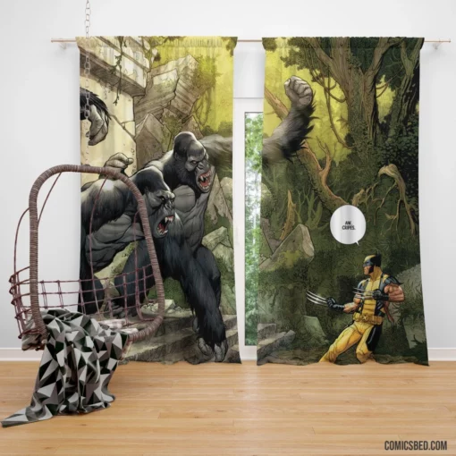 Wolverine X-Men Adamantium Hero Comic Curtain