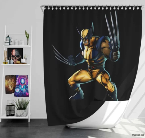 Wolverine X-Men Feral Mutant Hero Comic Shower Curtain