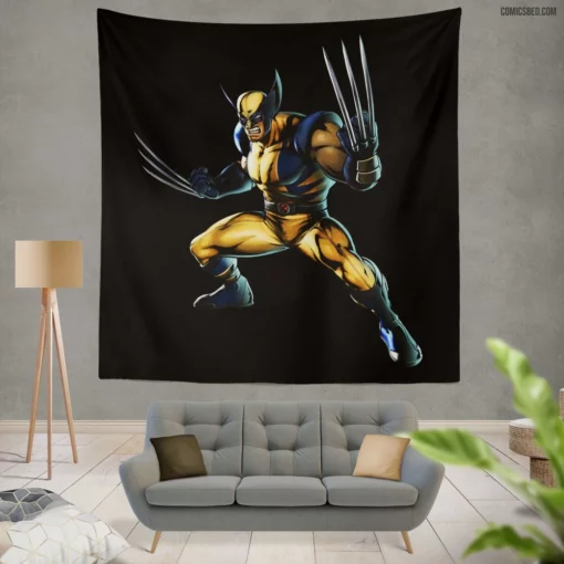 Wolverine X-Men Feral Mutant Hero Comic Wall Tapestry