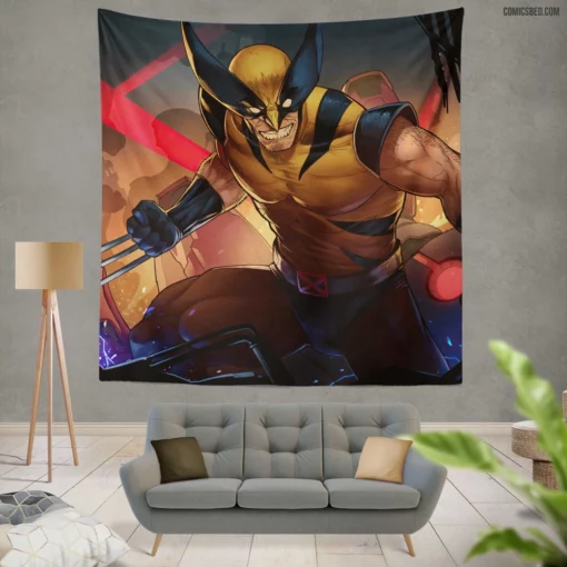 Wolverine X-Men Logan Marvel Rebel Comic Wall Tapestry