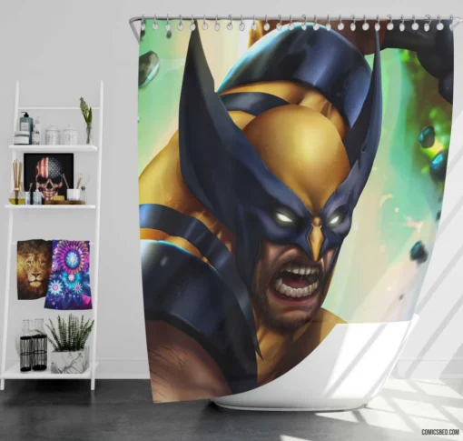 Wolverine X-Men Mutant Chronicles Comic Shower Curtain