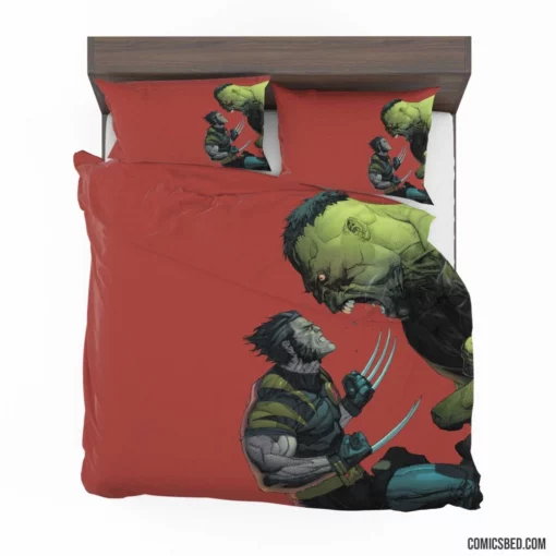 Wolverine vs. Hulk Battle of X-Men Comic Bedding Set 1