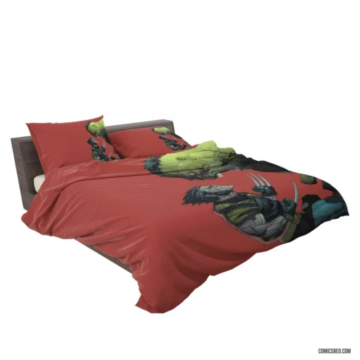 Wolverine vs. Hulk Battle of X-Men Comic Bedding Set 2