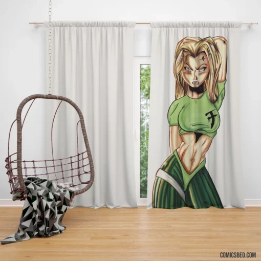 Women Girl Comic Curtain