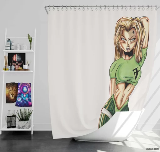 Women Girl Comic Shower Curtain