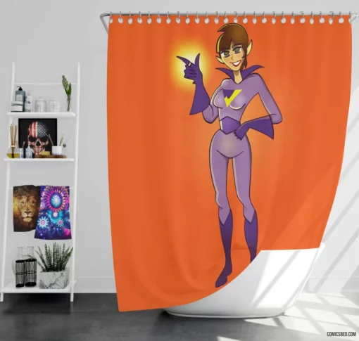 Wonder Twins Dynamic Duo Comic Shower Curtain