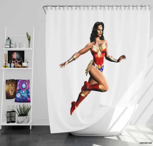 Wonder Woman Amazon Heroic Journey Comic Shower Curtain