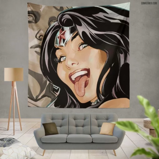 Wonder Woman Amazon Might Comic Wall Tapestry