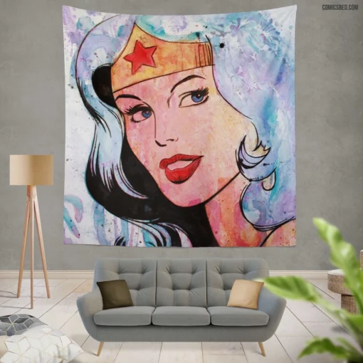 Wonder Woman Amazon Triumph Comic Wall Tapestry