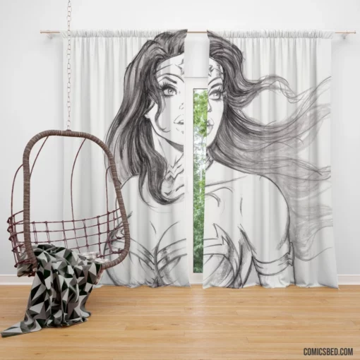 Wonder Woman Amazon Warrior Comic Curtain