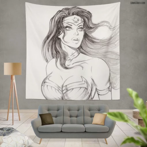 Wonder Woman Amazon Warrior Comic Wall Tapestry