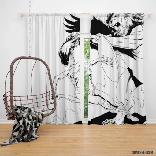 Wonder Woman Amazonian Hero Comic Curtain