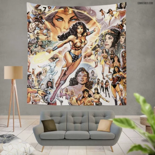 Wonder Woman Amazonian Odyssey Comic Wall Tapestry