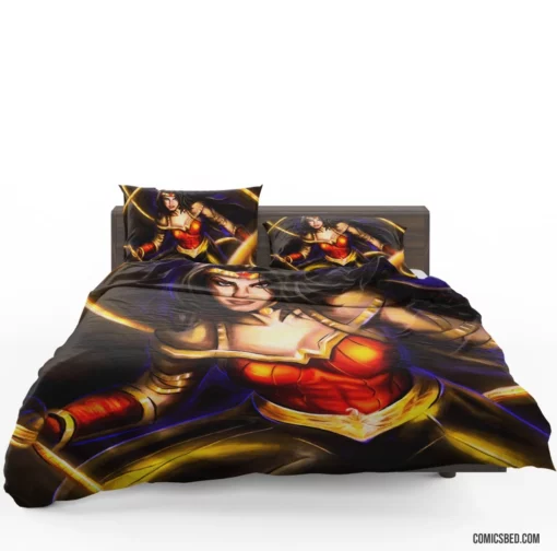 Wonder Woman Amazonian Warrior Striking Appearance Comic Bedding Set