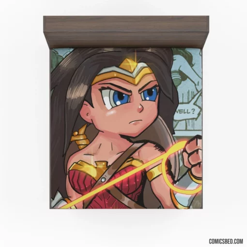 Wonder Woman Brunette DC Heroine Comic Fitted Sheet 1