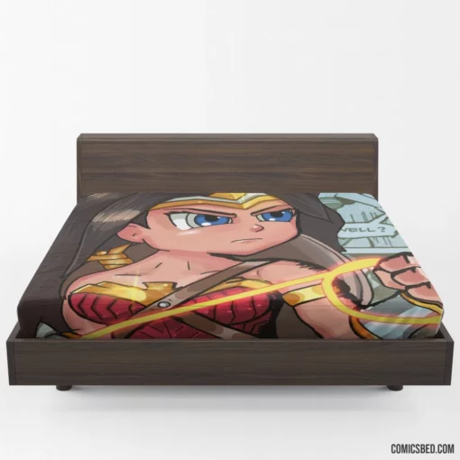 Wonder Woman Brunette DC Heroine Comic Fitted Sheet