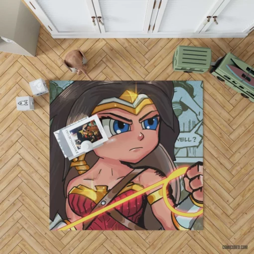 Wonder Woman Brunette DC Heroine Comic Rug