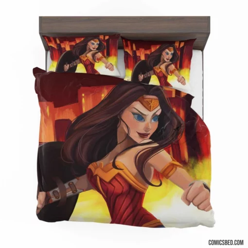 Wonder Woman Brunette DC Iconic Heroine Comic Bedding Set 1