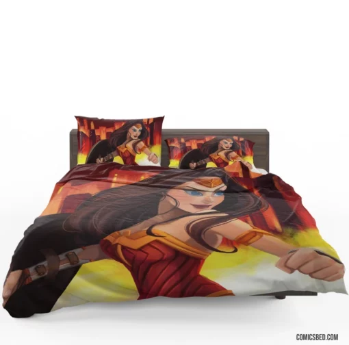 Wonder Woman Brunette DC Iconic Heroine Comic Bedding Set