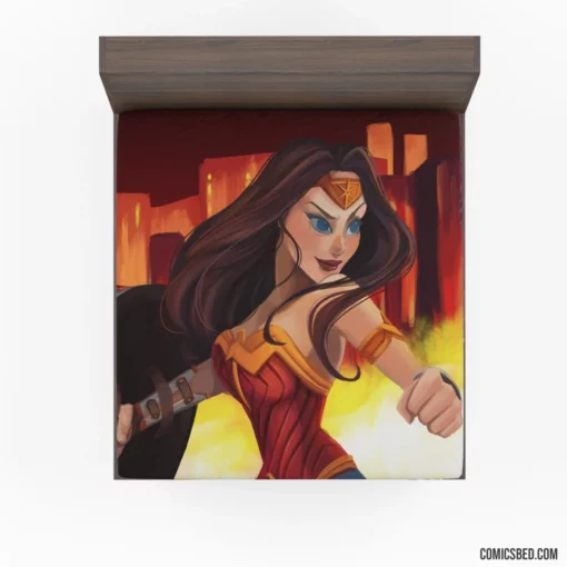 Wonder Woman Brunette DC Iconic Heroine Comic Fitted Sheet 1