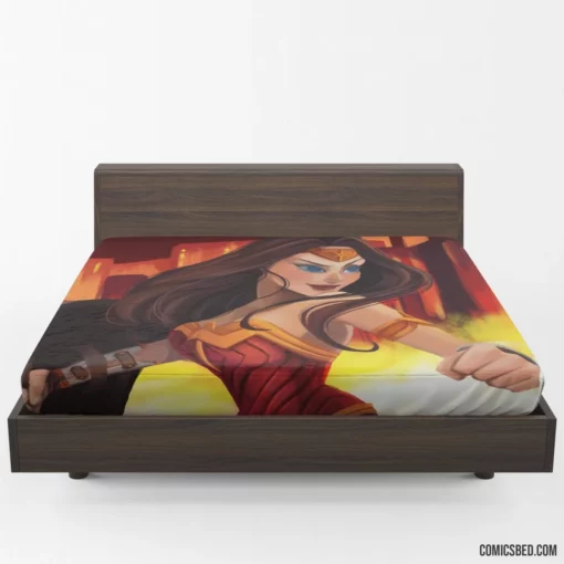 Wonder Woman Brunette DC Iconic Heroine Comic Fitted Sheet