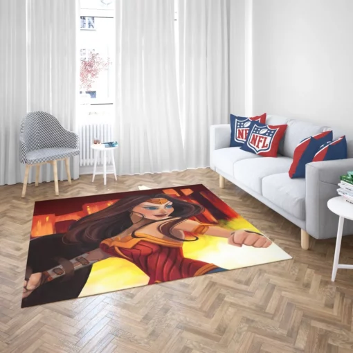 Wonder Woman Brunette DC Iconic Heroine Comic Rug 2