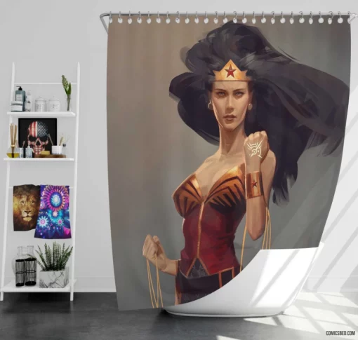 Wonder Woman DC Amazon Hero Comic Shower Curtain