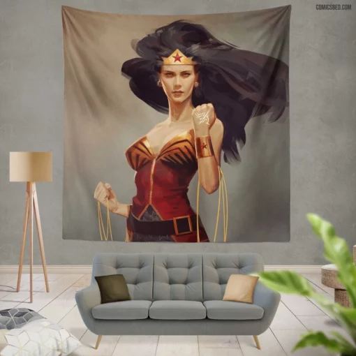 Wonder Woman DC Amazon Hero Comic Wall Tapestry