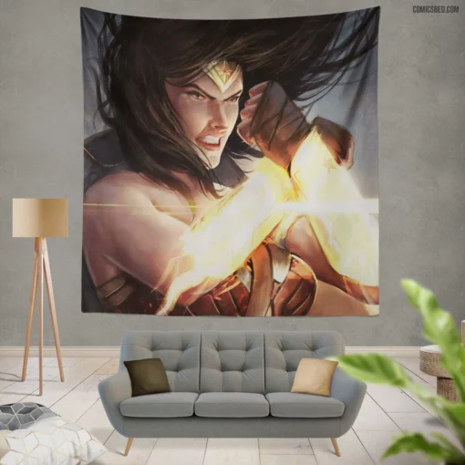 Wonder Woman DC Amazon Heroine Comic Wall Tapestry