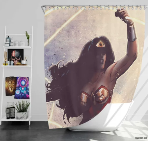 Wonder Woman DC Amazon Princess Comic Shower Curtain