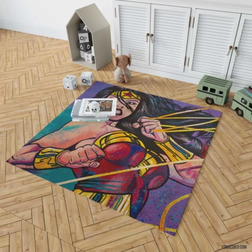 Wonder Woman DC Amazon Warrior Comic Rug 1