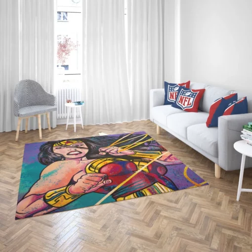 Wonder Woman DC Amazon Warrior Comic Rug 2