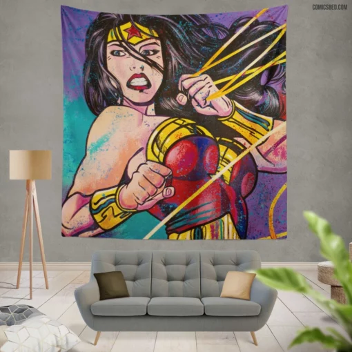 Wonder Woman DC Amazon Warrior Comic Wall Tapestry