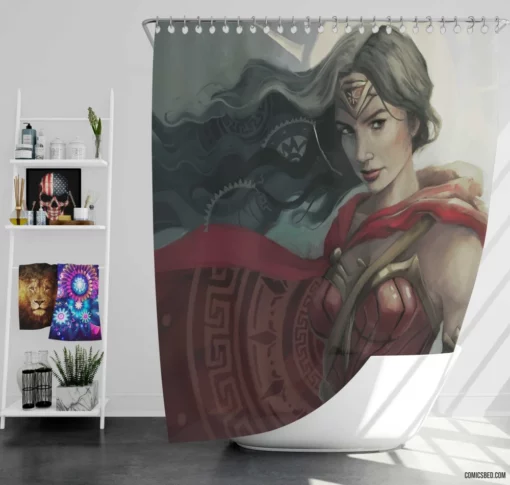 Wonder Woman DC Amazonian Beauty Comic Shower Curtain