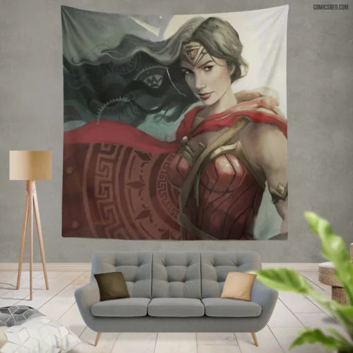 Wonder Woman DC Amazonian Beauty Comic Wall Tapestry