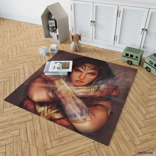 Wonder Woman DC Amazonian Comic Rug 1