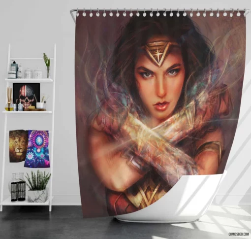 Wonder Woman DC Amazonian Comic Shower Curtain