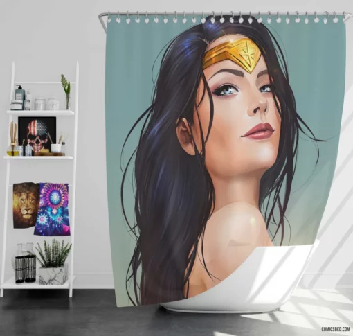 Wonder Woman DC Bold Heroine Comic Shower Curtain