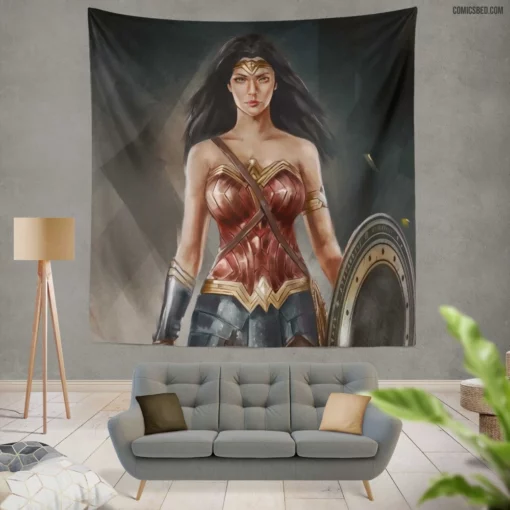 Wonder Woman DC Emblematic Defender Comic Wall Tapestry