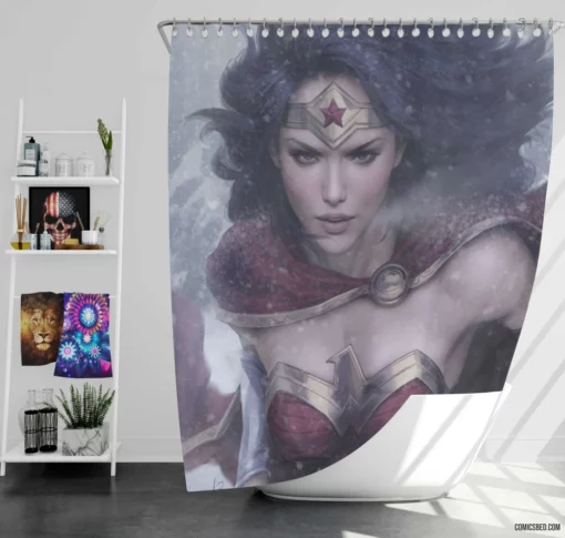 Wonder Woman DC Empowering Heroine Comic Shower Curtain