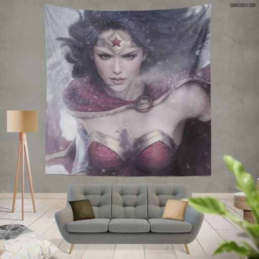 Wonder Woman DC Empowering Heroine Comic Wall Tapestry