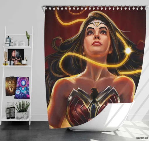 Wonder Woman DC Enigmatic Icon Comic Shower Curtain