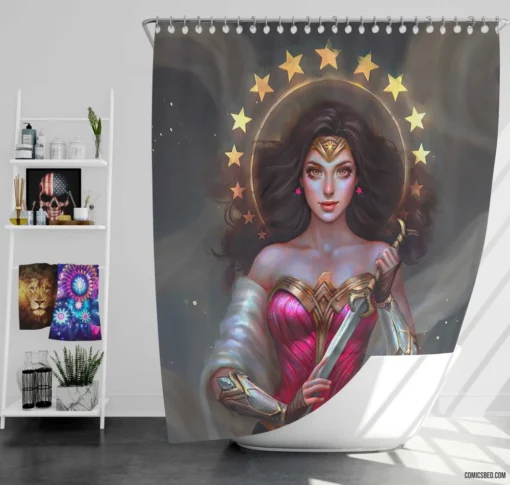 Wonder Woman DC Iconic Hero Comic Shower Curtain