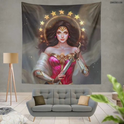 Wonder Woman DC Iconic Hero Comic Wall Tapestry