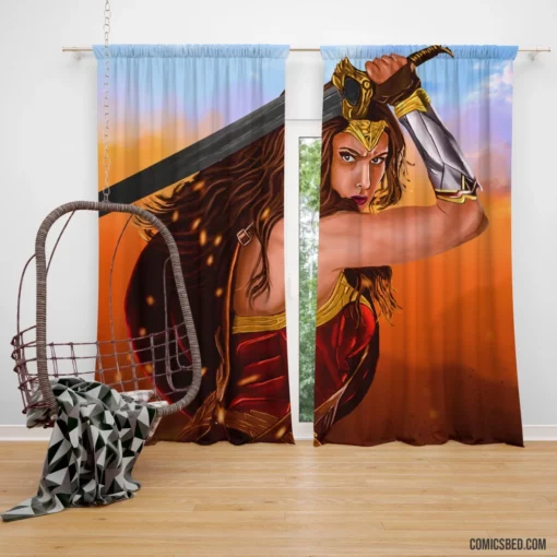 Wonder Woman DC Iconic Heroism Comic Curtain